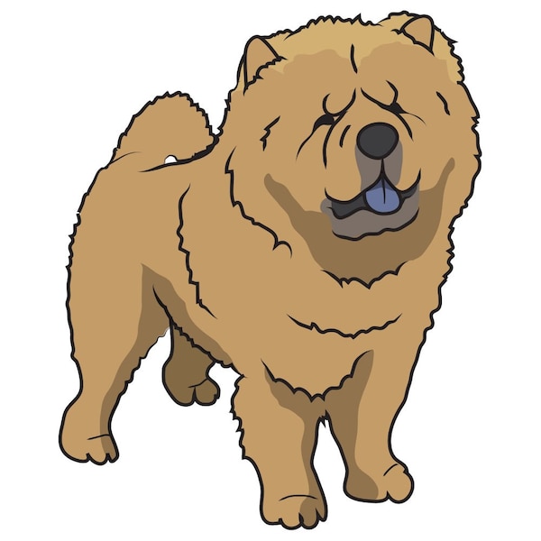 Chow Chow Dog Decal, Dog Lover Decor Vinyl Sticker